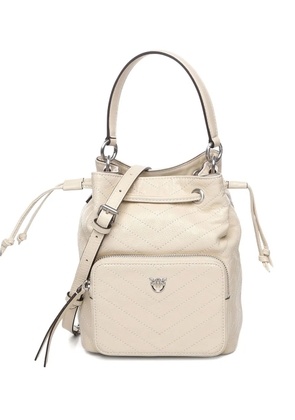 PINKO small Cargo Bucket chevron-quilted tote bag - Neutrals
