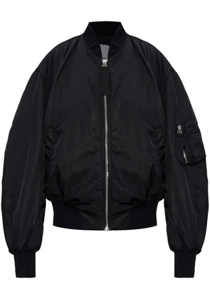 The Attico bishop-sleeves bomber jacket - Black