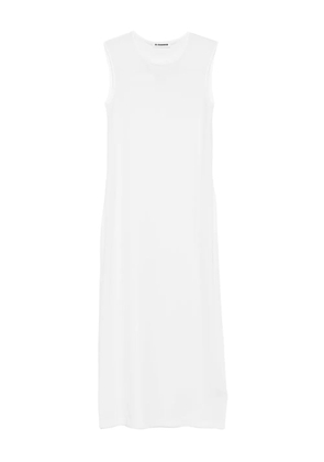Jil Sander sleeveless round-neck dress - White