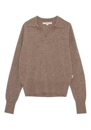 REMAIN polo-neck wool sweater - Brown