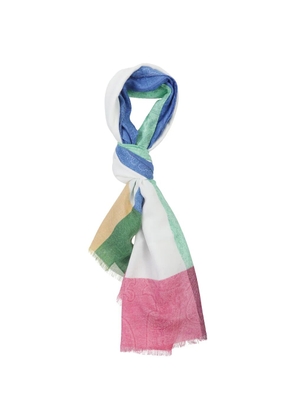 ETRO patterned scarf - White