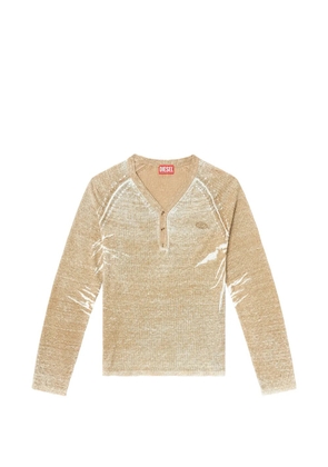 Diesel ribbed V-neck sweater - Neutrals