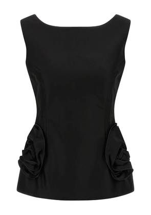 Magda Butrym floral-embellishment top - Black