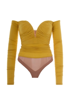 Elisabetta Franchi off-shoulder top - Yellow