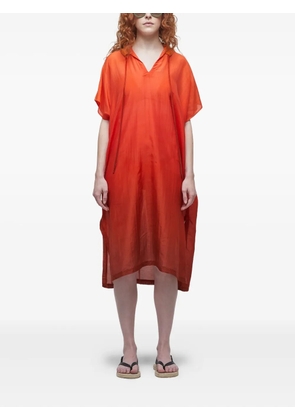 Osklen Sunset hooded midi dress - Red