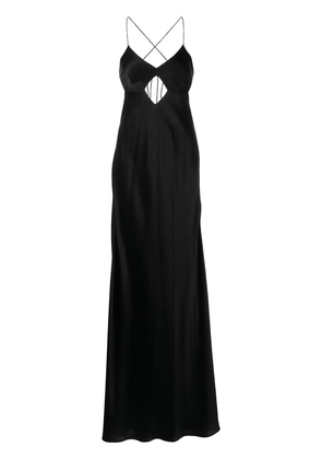 Michelle Mason cut-out detail gown - Black