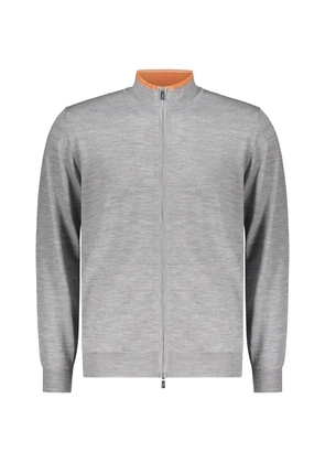 Fedeli zip high-neck cardigan - Grey