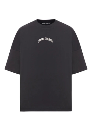 Palm Angels Curved Logo T-shirt - Black