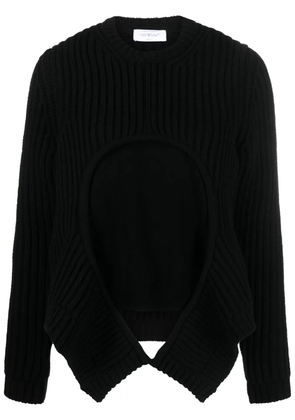Off-White layered ribbed-knit jumper - Black