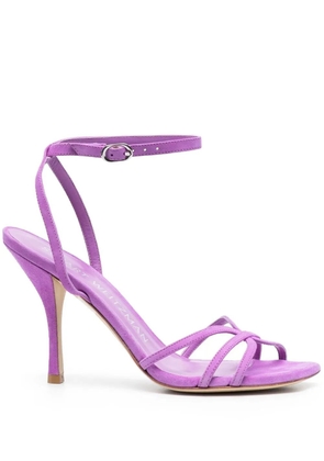 Stuart Weitzman Nudist 100mm suede sandals - Purple