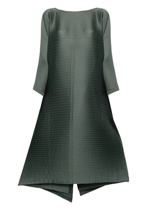 Issey Miyake panelled pleated midi dress - Green