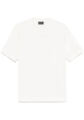 Emporio Armani rubberised-logo T-shirt - Neutrals