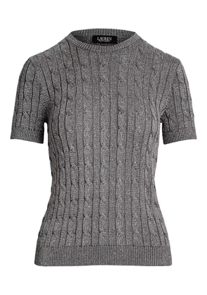 Lauren Ralph Lauren cable knit short-sleeve sweater - Grey