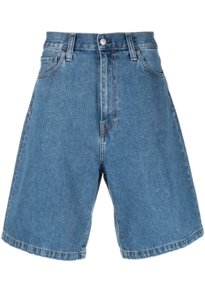Carhartt WIP logo-detail denim shorts - Blue