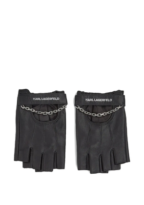 Karl Lagerfeld K/Essential fingerless gloves - Black