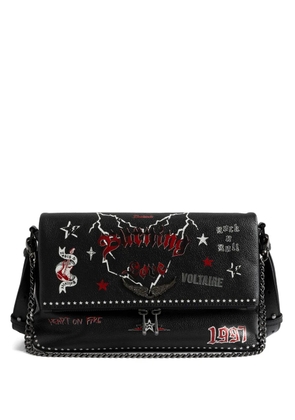 Zadig&Voltaire Rock Nano Punk star-embellished chain shoulder bag - Black