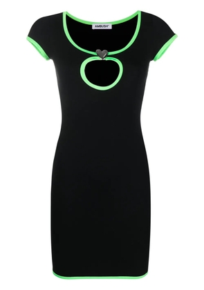 AMBUSH Heart Hole T-shirt dress - Black