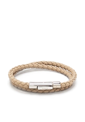 Tod's braided leather bracelet - Neutrals