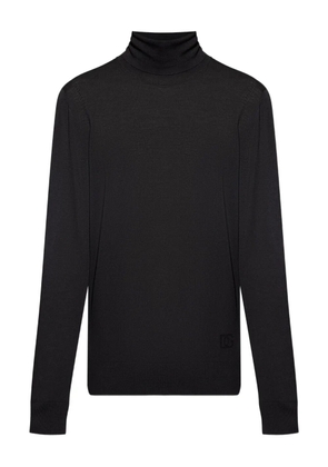 Dolce & Gabbana logo-detail turtleneck sweater - Black