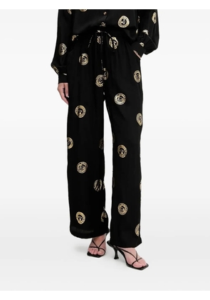 NEVER FULLY DRESSED drawstring palazzo trousers - Black