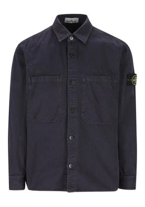 Stone Island chest-pocket patch shirt - Blue
