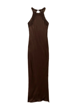 TWINSET lace-insert maxi dress - Brown