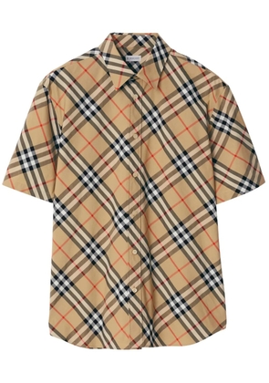 Burberry checked cotton shirt - Neutrals