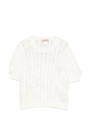 TWINSET fringed knitwear - White