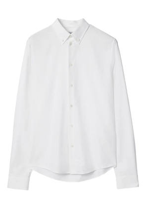 Burberry equestrian-knight detail oxford shirt - White