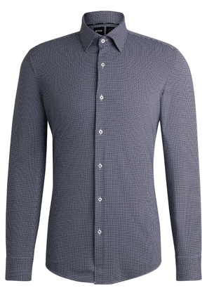 BOSS geometric-print shirt - Blue