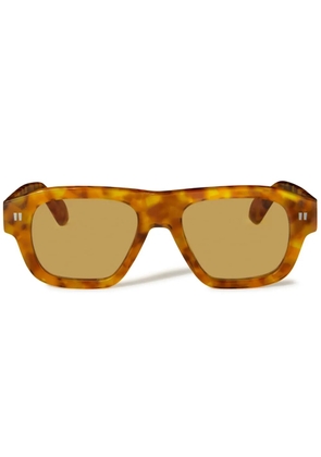 Off-White Eyewear tortoiseshell-effect geometric-frame sunglasses - Brown