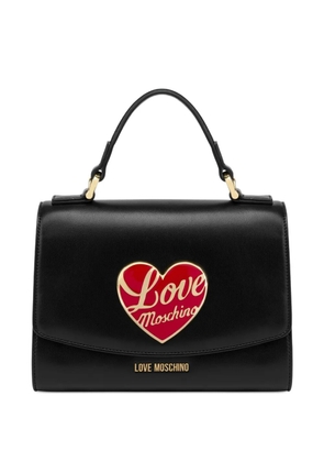 Love Moschino heart-appliqué tote bag - Black