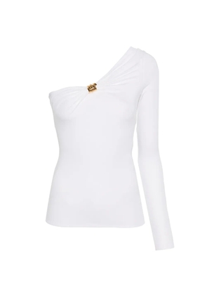 Elisabetta Franchi one-shoulder knot top - White