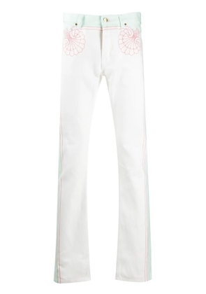 Casablanca shell print jeans - White
