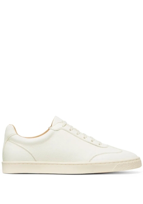 Brunello Cucinelli logo-print leather sneakers - White