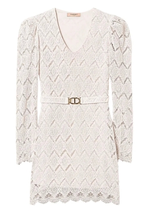 TWINSET macramé lace mini dress - Neutrals