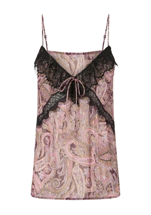 PINKO paisley-lace sleeveless top