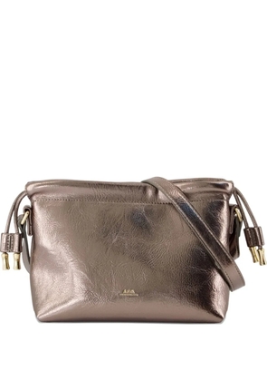 A.P.C. metallic drawstring shoulder bag - Grey