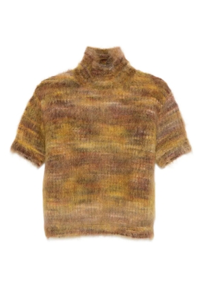 Roberto Collina knitted short-sleeve top - Brown
