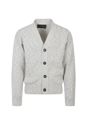 Tagliatore V-neck cardigan - Grey