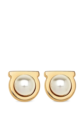 Ferragamo Gancini faux-pearl earrings - Gold