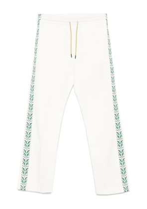 Casablanca laurel tape track pants - White