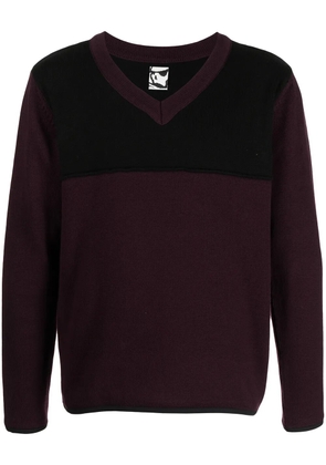GR10K v-neck knit jumper - Purple
