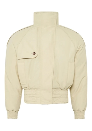 Marine Serre high-neck bomber jacket - White