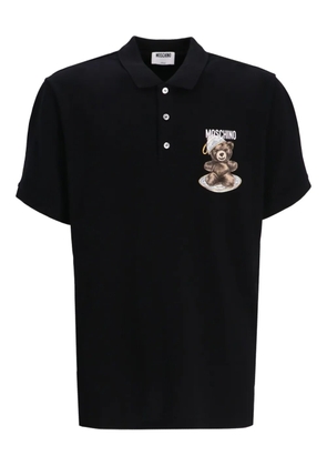 Moschino teddy-print polo shirt - Blue