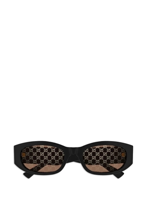 Gucci Eyewear geometric-frame pattern sunglasses - Black