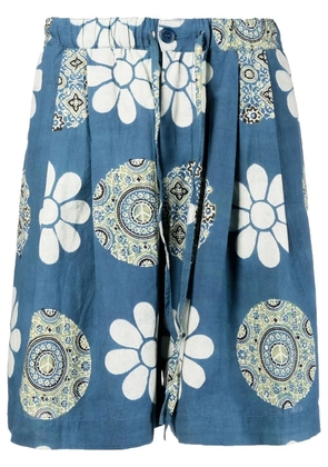 STORY mfg. Bridge recycled cotton shorts - Blue