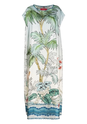F.R.S For Restless Sleepers graphic-print silk maxi dress - Neutrals