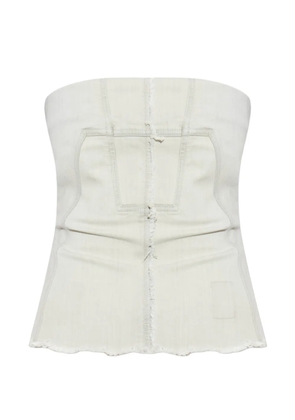 Rick Owens DRKSHDW raw-edge bandeau top - Neutrals