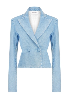 Nina Ricci cut out-detail denim blazer - Blue